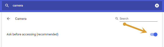 Ask before accessing option